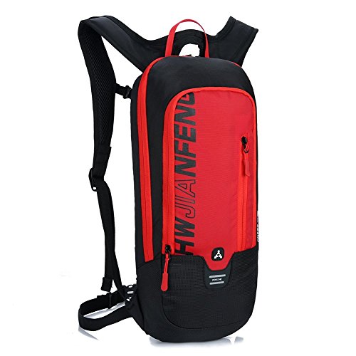 WINDCHASER Cycling Backpack, 10L Bicycle Backpack Waterproof Breathable Bag for Outdoor Travel Hiking Climbing Biking Running Skiing (Red) - color: Red