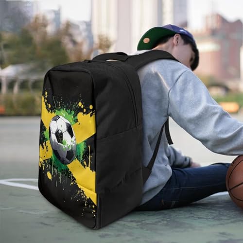 Basketball Backpack With Separate Ball Compartment And Shoes Fit Basketball Volleyball Football - color: Jamaican Football