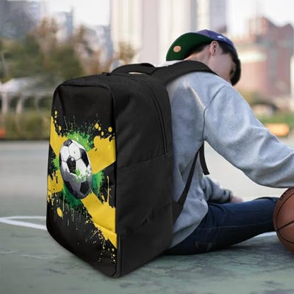 Basketball Backpack With Separate Ball Compartment And Shoes Fit Basketball Volleyball Football - color: Jamaican Football