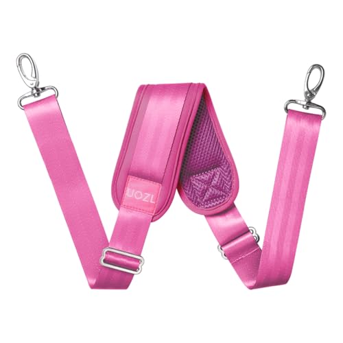 59 Inch Shoulder Straps, Soft with Ultra-Thick Fixed Shoulder Pad, Two Way Independently Adjustable Buckle Replacement Straps for Laptop Bag Messenger Bag Tool Bag Luggage,Rose Red - color: Rose Red, size: 59 inch