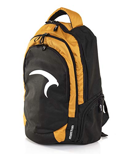 Mintra Sports Backpacks, Lightweight Waterproof Backpack for Hiking, Running, Travel, Unisex Sports Bag with Padded Straps & Back Panels, 3 Compartments, 2 Side Pockets, Apricot, Challenger - color: Apricot, size: Challenger