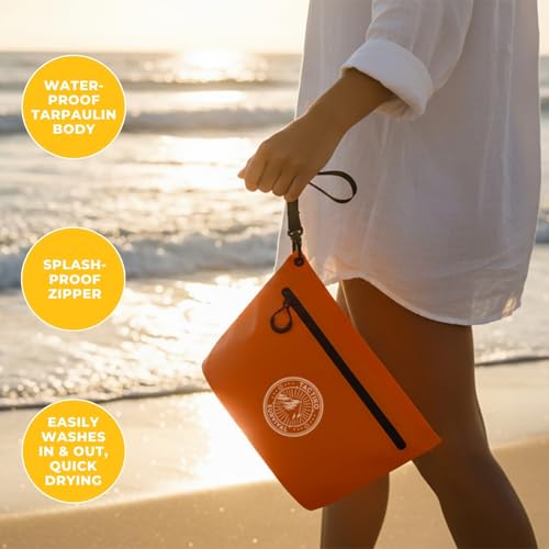 Tactiko 3L Heavy-Duty Zipper Pouch – Splash-Resistant Gear Organizer - color: Orange