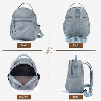 KITEVIUN Mini Backpack Purse for Women Fashion Cute Small Travel Backpacks Daypacks Shoulder Handbag - color: 04-blue