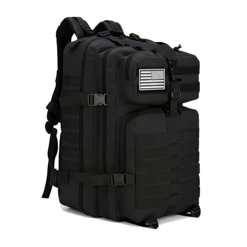45L Military Tactical Backpack for Men & Women Bug Out Bag Assault pack Molle Daypack Hiking Trekking Rucksack(45L black) - color: 45l Black