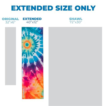SHAKEitCOOL Extended Size Cooling Towel – Be Cool in Style - Heat Relief, Soft, Lightweight, Sun Protection, Easy Clean - Perfect for Biking, Hiking, Running, Yoga, Golf, Gardening - Tie Dye Ring M - color: Tie Dye Ring