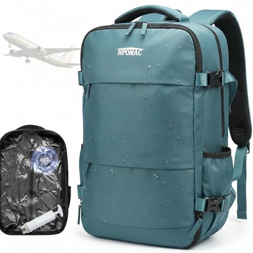 Vacuum Compression Backpack, Carry on Sealed Travel Backpack with Vacuum System and Pump, Fathers Day, Birthday Gifts for Traveler Expands to 40L Packing Capacity, Fits 17” Laptop &2–5 Days of Clothes - color: Teal, size: 40L