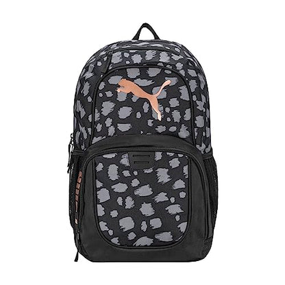 PUMA Unisex Adult Evercat Contender Backpack, Black/Rose Gold - color: Rose Gold Cheetah, style: Contender Backpack With Laptop Sleeve, Item Organizer & Media Pocket