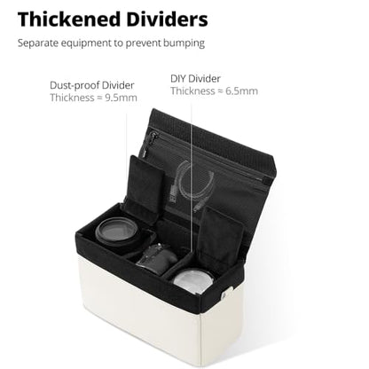 AMBITFUL D1 Cube Camera Insert Padded Organizer with Divider Black 5.2L - color: Black, size: M (5.2L)