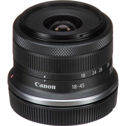 Canon EOS R100 Mirrorless Camera Bundle with Double Zoom Lens RF-S 18-45mm and RF 75-300mm Telephoto Lens, 64GB SDXC Card, Camera Backpack, Filter Kit, Cleaning Kit & Canon Shoulder Bag