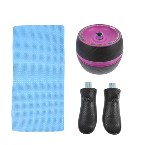Mikikit Ab Roller Wheel for Exercise with Automatic Rebound and Extra Mat Non-skid Core Strength Training Equipment for Home Fitness and Abdominal Workout