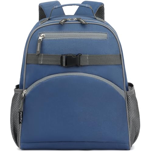 FlowFly Kids Backpack for Toddler Boys Girls, Simple Lightweight Bookbag for Daycare Kindergarten Elementary School Travel, Small Modern Bag (Medium 15''), Cyan - color: Cyan, style: Kids Medium: 12l