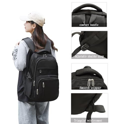 KBTYE Cute School Backpack for Women Men Casual Travel Laptop Backpack Aesthetic Lightweight College Bookbags for Kids(Black) - color: Black
