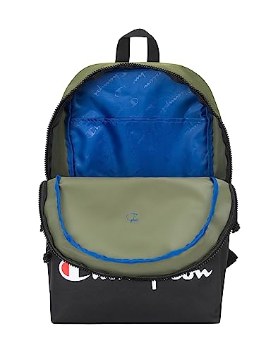 Champion Manuscript Backpack with Padded Adjustable Straps, Water Bottle Pocket for Work, Travel, Daily Use - color: Olive