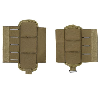 2-in-1 Tactical MOLLE Plate Carrier & Backpack Shoulder Pads - Adjustable, Padded, 500D Nylon, Durable Outdoor Gear for Men & Women - color: Coyote Brown