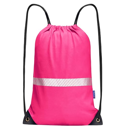 AYKRM Pink Drawstring Backpack Bag work Sackpack - color: Pink
