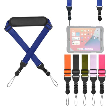 FIEIL Universal Shoulder Strap, Neoprene Padded Bag Strap with Double Adjustable Buckles, Comfortable Neck Lanyard for Camera, Cellphone Tablet,iPad, Laptop, Binocular, Luggage Bag(Prussian Blue) - color: Prussian Blue