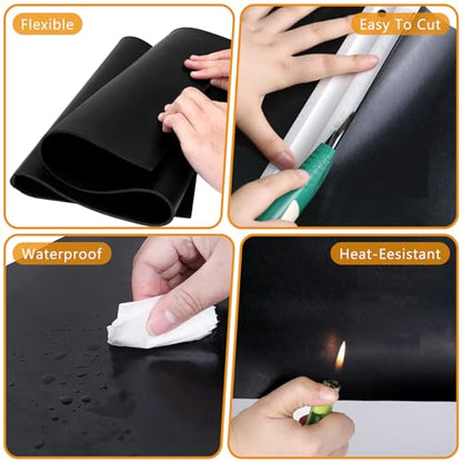 HooTown Solid Rubber Sheets Strips, 40” Wide x 1/8" Thick x 40” Long Neoprene Rubber Rolls Perfect for DIY Gasket Material, Sealing, Liner, Shield, Padding, Mat for Weather Stripping, No Adhesive - size: 40” Wide x 40” Long, style: 1/8" Thick