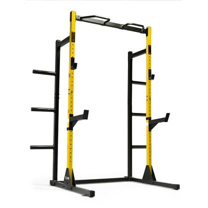 Cap Barbell Power Rack with Pull Up Bar & Attachments - Multiple Colors - color: YELLOW