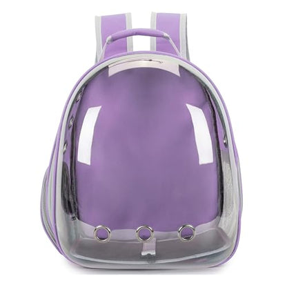 Cat Bubble Backpack Carrier for Small Medium Dogs Cats Carrying Bag, Airline Approved Pet Travel Carrying Bag Dog Hiking Walking Outdoor Backpack (Purple) - color: Purple