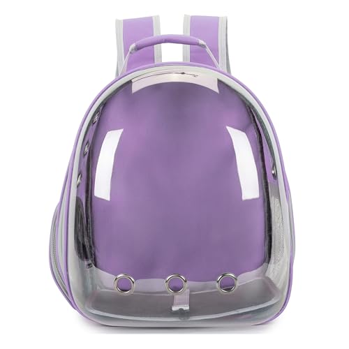 Cat Bubble Backpack Carrier for Small Medium Dogs Cats Carrying Bag, Airline Approved Pet Travel Carrying Bag Dog Hiking Walking Outdoor Backpack (Purple) - color: Purple