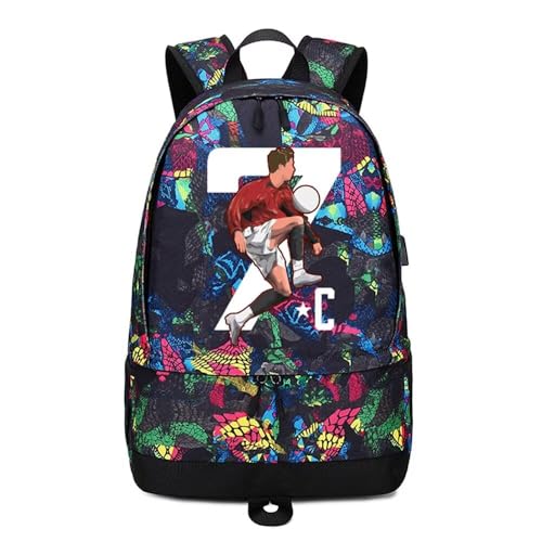 Soccer Player 7 Ball Storage Backpack Sports Equipment Depositary Multifunctional Bag For Men Women - color: Red - 3