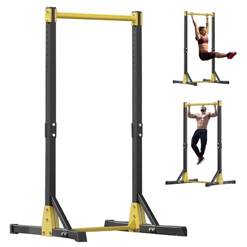 Pull Up Station, Max Bearing 400 LBS, Portable Power Tower Pull up Bar Station, Free Standing Pull Up Bar Stand for Home Gym, Pull Up and Dip Station with 11 Gears Adjustment, Black