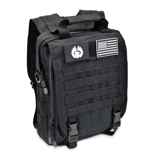 TORCH MOLLE Urban Commuter Backpack Laptop Bag Rucksack for Hiking Cycling Crossfit Light Rucking EDC Gear V2 (Black) - color: Black