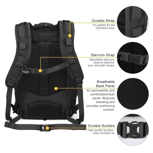 Mardingtop 30L Molle Military Backpack, Tactical Backpack for Men - color: Black