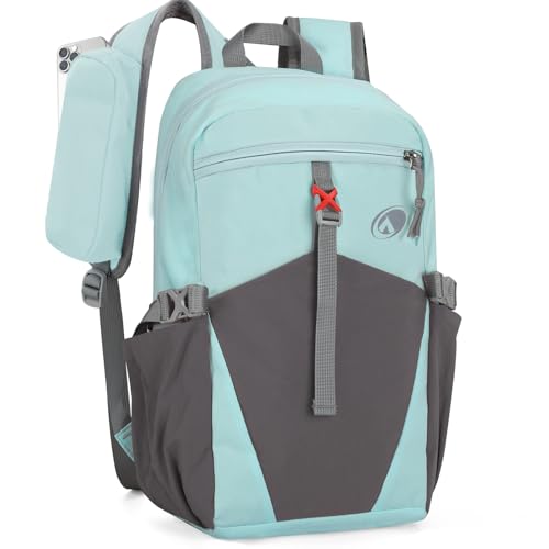 12L Hiking Backpack with Padded Straps for Kids, Waterproof Small Hiking Backpack with Chest Strap for Women, Mini Lightweight Kid Travel Backpacks Day Pack, Light Green - color: Light Green