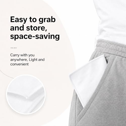 5-Pack Sweat Absorbing Handkerchiefs Quick-Dry Sport Microfiber Pocket-Sized Sweat Hand Towels for Glasses Gym Running Sports Work Travel & Outdoor Activities (White)