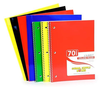 School Supply Boxes | 17" (Black or Clear) Backpack Bundle for (Elementary, Intermediate, or High School) (High School, Black) - color: Black, style: High School