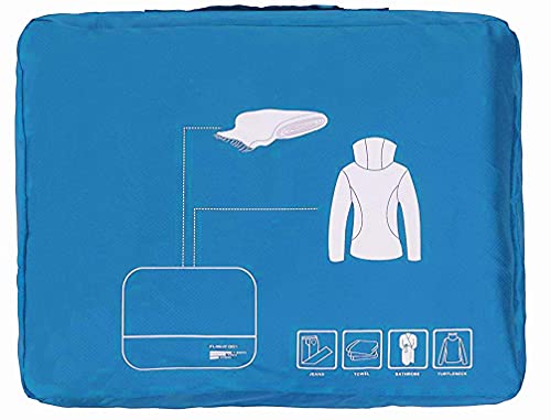 Packing Cubes Set Travel Luggage Organizers Suitcase Lightweight Accessories (Sky Blue) - color: Sky Blue