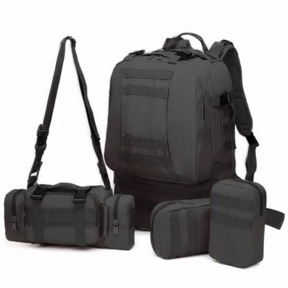 Military Tactical Backpack for Men 60L Waterproof Bug Out Bag Survival Rucksack Go Bag Emergency Molle System Army 3 Day Assault Pack for Hiking Hunting Camping CP - color: Cp