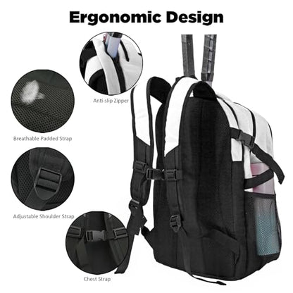 WOLT Tennis Bag - Large Tennis Racket Backpack for Men & Women - Ventilated Shoe Compartment - Holds 2 Rackets - color: Beige