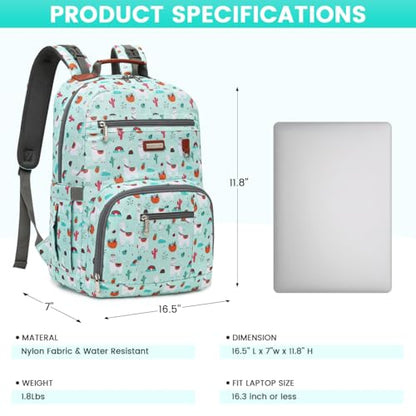 Diaper Bag Backpack, Large Baby Nappy Bags with Portable Changing Pad for Boys and GirlsMultifunction Travel Baby Bag for Moms Dads, Shower Gifts Waterproof and Stylish - color: Green
