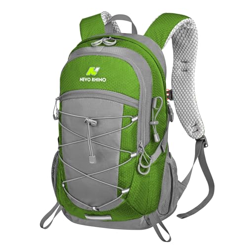 N NEVO RHINO Hiking Backpack 20L Water Resistant Outdoor Day Pack,Lightweight Travel Small Backpack for Men Women - color: Armygreen