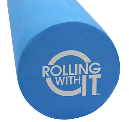 Rolling With It Foam Roller with High Density for Physical Therapy, Muscle Roller for Exercise and Muscle Recovery, Eco-Friendly Back Roller, Firm and Smooth Surface Massage Roller, Select Your Size - size: 36 x 6 Inch