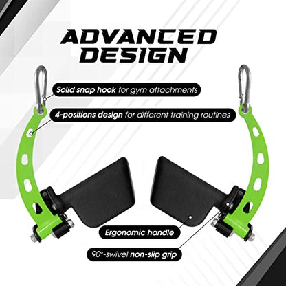 Yes4All Neutral Paddle Grip LAT Pull Down Bar, Range of Motion Spreader Handle Cable Attachments - color: Paddle Grip - Press Down Attachment
