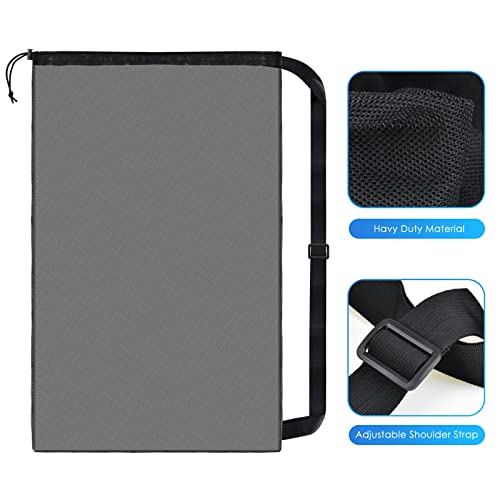 BROTOU Extra Large Sports Ball Bag Mesh, Basketball Bags Team Balls, Adjustable Shoulder Strap, Ball Bags for Holding Soccer, Football, Volleyball, Swimming Gear (30” x 40”) - color: 5PCS