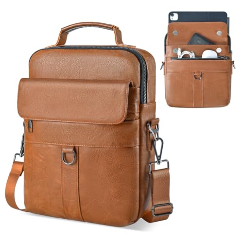 11 Inch Tablet Sleeve Case, Leather iPad Bag for 2026 iPad Air 11 M4 M3 & Pro 11 M4 M5 with Magic Keyboard, Fire HD 10/Max 11, Galaxy Tab A9+ Plus, Brown - color: Brown, size: 9-11 Inch
