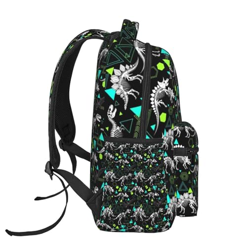 Lightweight Laptop Backpack Dinosaur Bones, Water Resistant Work Daypack with Inner Pocket for Office Commute and Travel - color: Pattern (748)