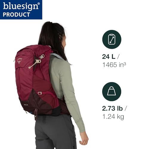Osprey Sirrus 24L Women's Hiking Backpack, Elderberry Purple/Chiru Tan - color: Elderberry Purple/Chiru Tan, size: 24L