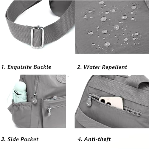 Mini Backpack Purse for Women, Stylish Daypack Shoulder Bag, Small Lightweight Daypack for Work Travle College (A- Light Grey) - color: A- Light Grey