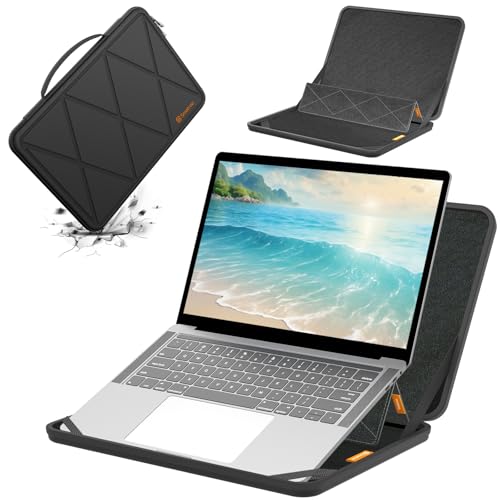 Smatree MS59T Hard EVA Protective Sleeve Case with Stand Compatible for 14 inch HP Chromebook 14a-na1047nr/14a-na1097nr, HP Chromebook x360 14a-ca0040nr/14at-ca100/14b-cb0047nr/14b-cb0097nr - color: MS - Black, size: For 14 inch Chromebook (MS59T-2)