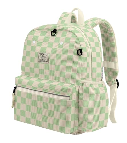 Corduroy Toddler Backpack for Boys 2-5: Preschool Backpack for Boys - color: Green Chessboard Corduroy, style: Age 2-5 (13.3" H Fit A4 Folder)