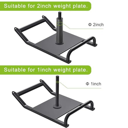 Dolibest Weight Sled, Fitness Sled, Workout Sled for Fitness Strength Training and Speed Improvement, Push-Pull Prowler Training, Suitable for 1-2" Weight Plates, Black - color: Black Pull-Push Sled-3