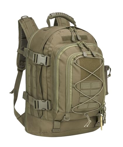 Miramrax Tactical Backpack Military Hiking Daypack - Molle Backpack for Men 3 Day Assault Pack Bug Out Bag for Camping Travel Army Hunting Gym Rucksack Survival (Green) - color: Green
