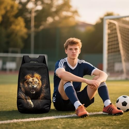 Basketball Backpack With Separate Ball Compartment And Shoes Fit Basketball Volleyball Football - color: Lion
