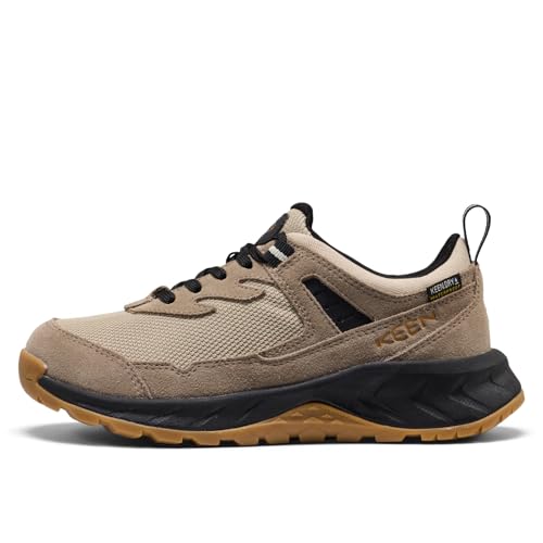 KEEN Kids Hightrail Waterproof Hiking Shoes (Little Kid/Big Kid) - color: Brindle/Oak Buff, size: 3 Big Kid