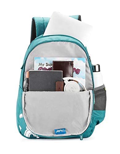 Skybags Casual Backpack 28L, 2 Main Compartments, Bottle Pocket, Front Pocket, Padded Shoulder Strap, Sea Green, One Size